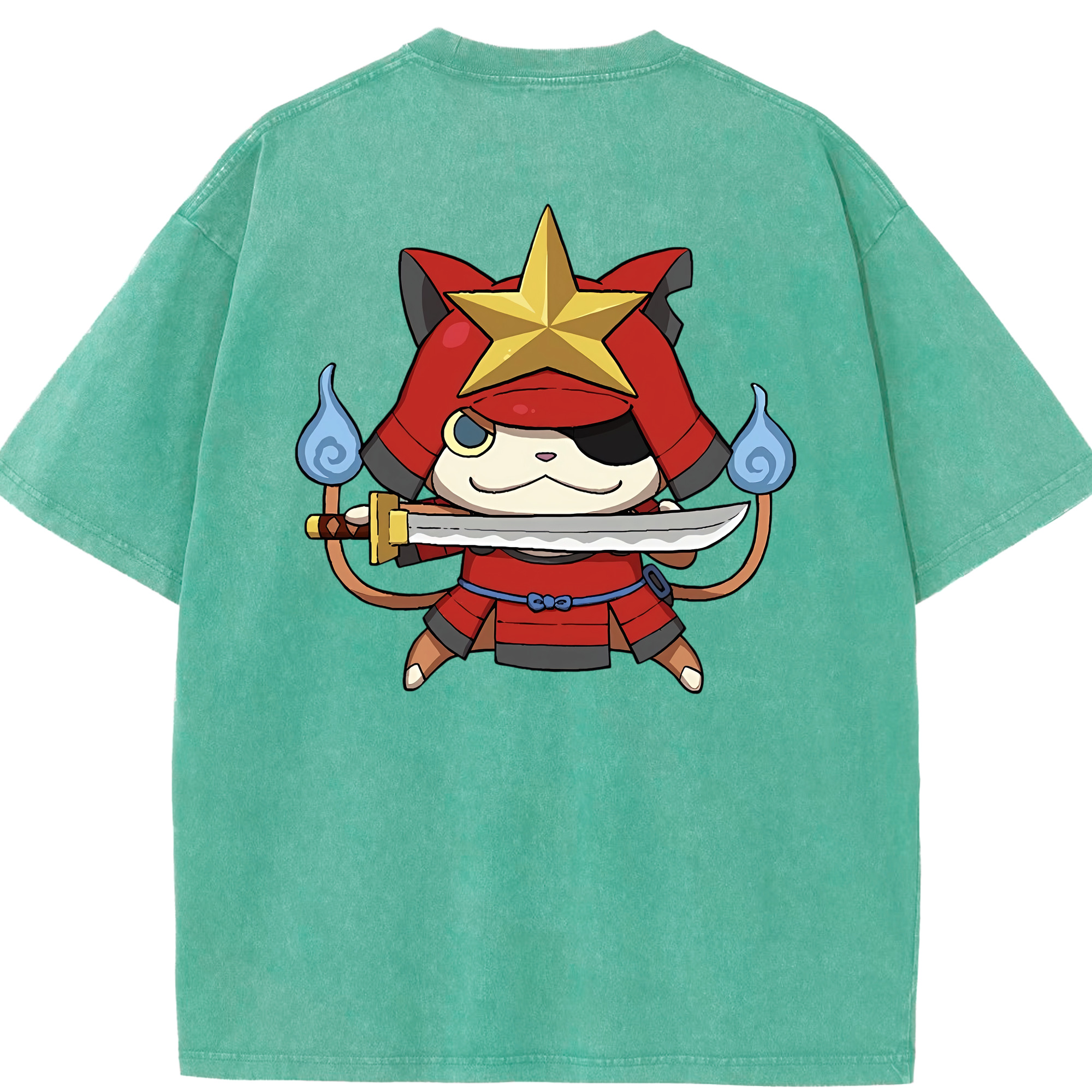 （画像用） 妖怪ウォッチ Yo-kai Watch 綿100% ヴィンテージ風 半袖Tシャツ（背面プリント）